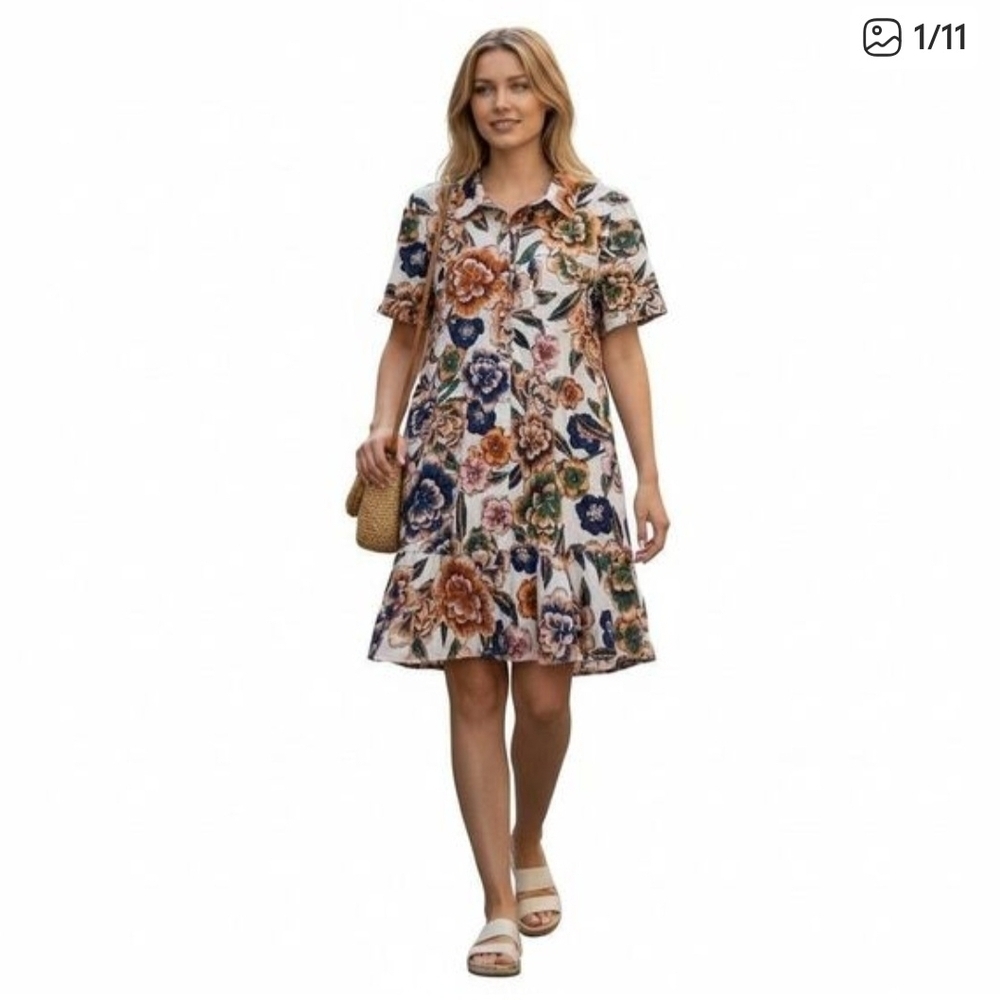 Elegant Floral A-Line Dress
